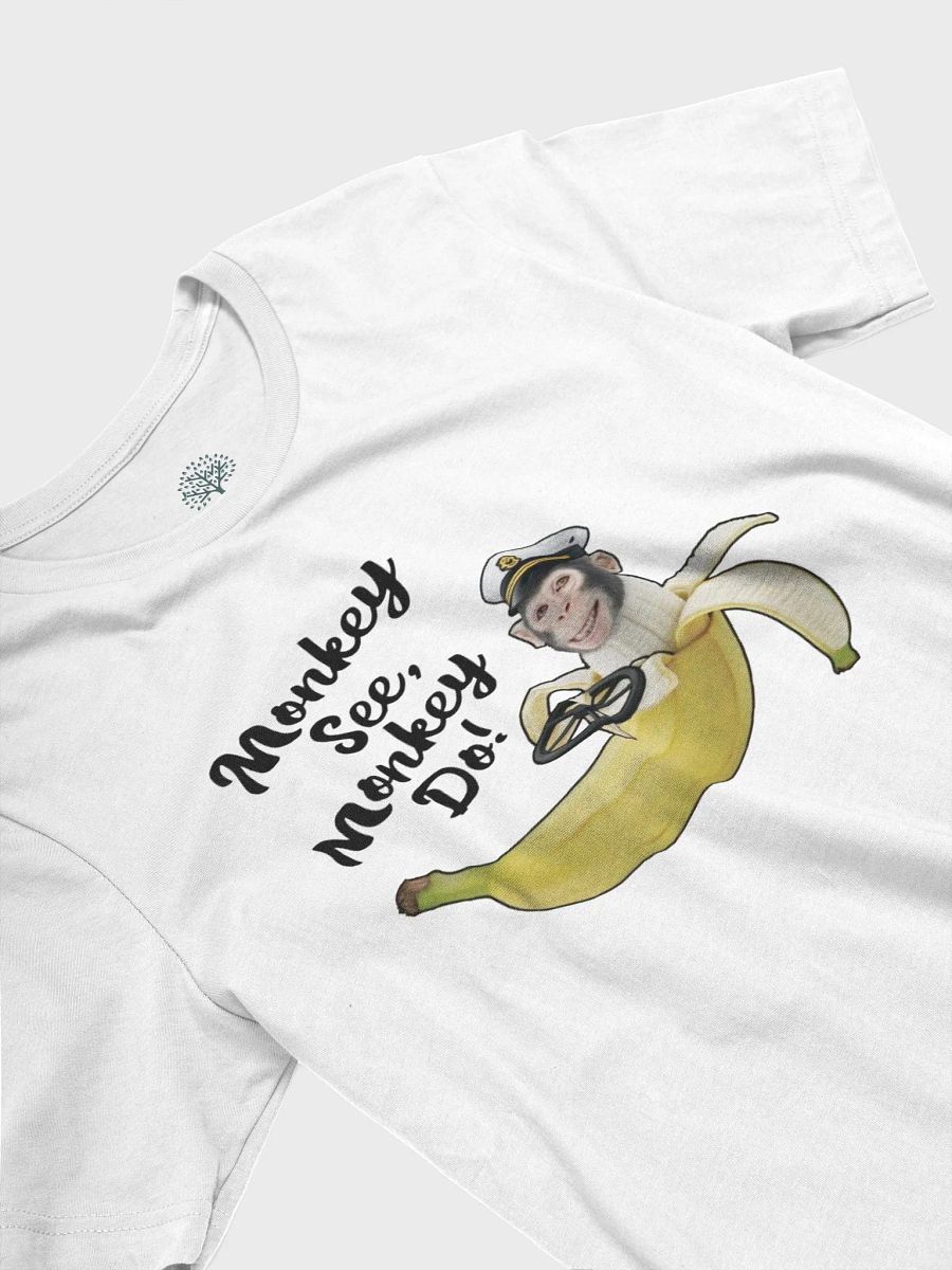 Unisex Supersoft Graphic T-Shirt – "Monkey See, Monkey Do" Banana Graphic (XS-5XL) product image (85)