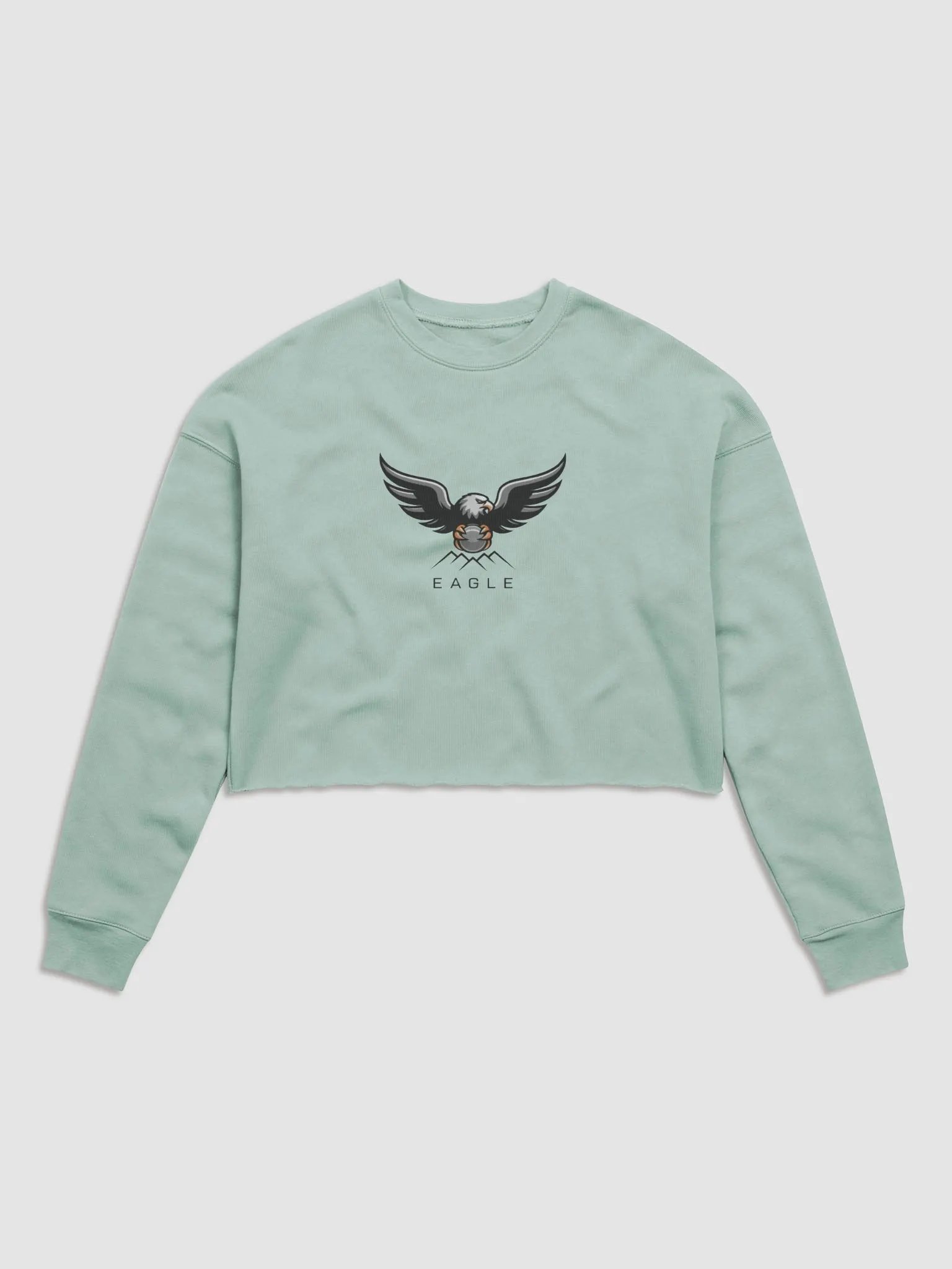 Eagle Women's Fleece Crop Sweatshirt - Stylish with Bold Eagle Design product image (3)