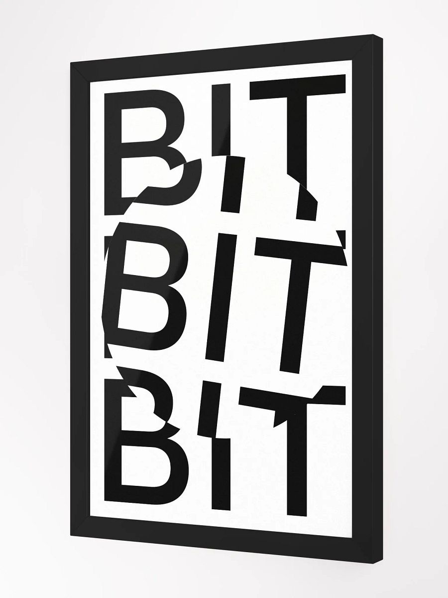 BIT COIN POSTER (WHITE) [framed] product image (4)