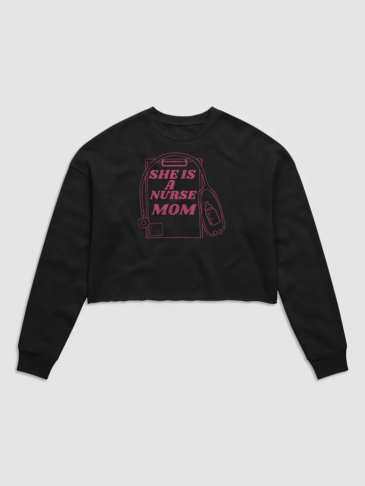 Nurse Mom Stethoscope Crop Sweatshirt product image (1)
