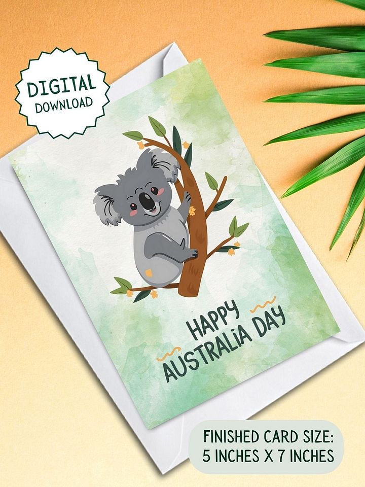 Happy Australia Day Koala Greeting Card product image (1)