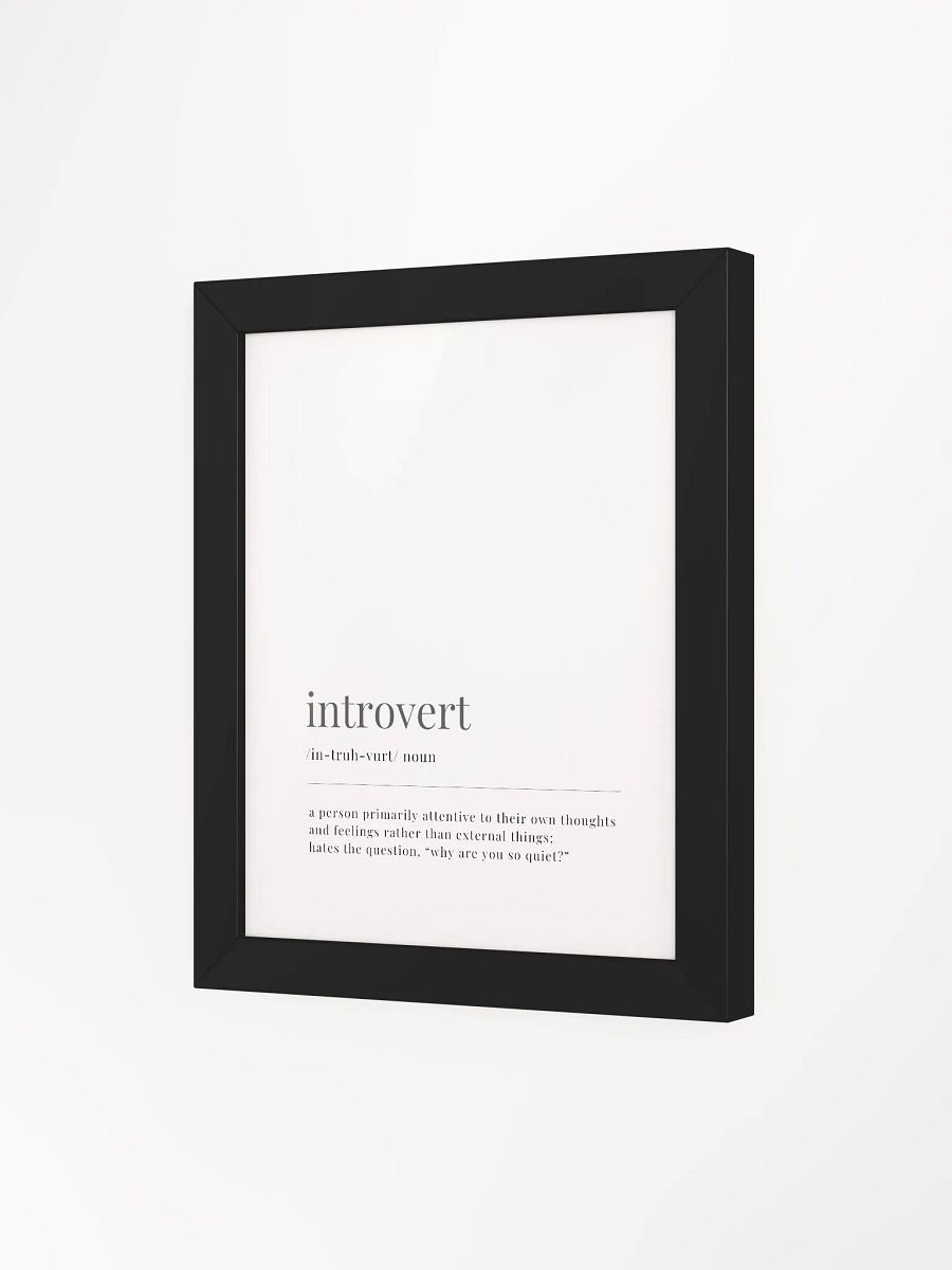 Introvert Definition Framed Print product image (3)