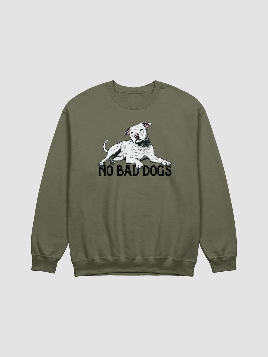 No Bad Dogs Sweatshirt of a Pitbull Terrier (White) | Funny Shirt for Pittie and Staffordshire Owners product image (15)