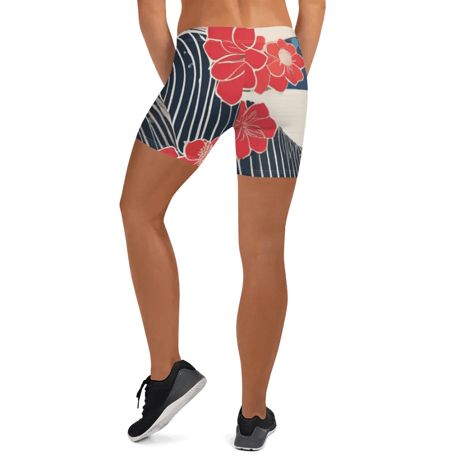 Women's Japanese Inspired Blossom Wave All-Over Shorts product image (8)