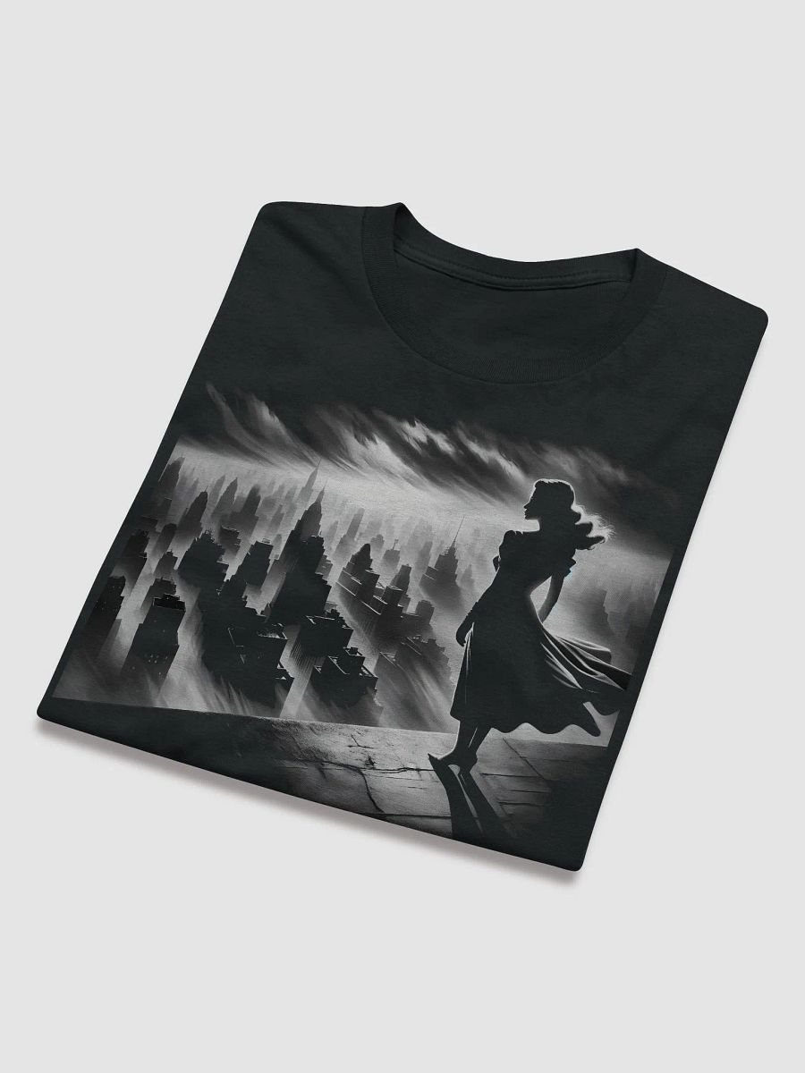 Rooftop Dreams Over Noir Cityscape (Front Print Womens Tee) product image (4)