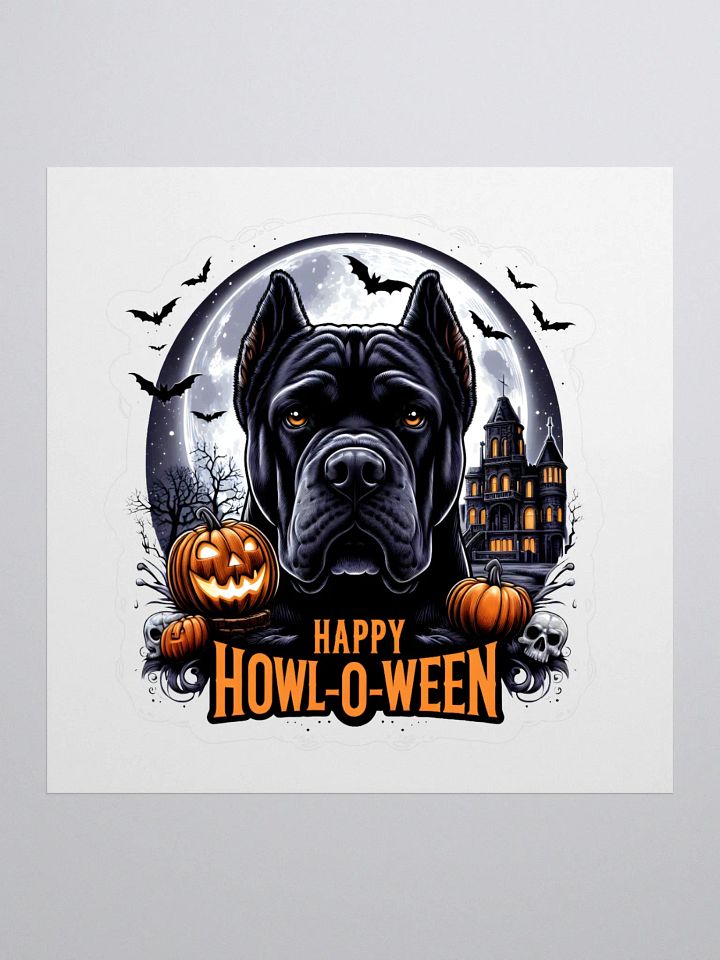 Cane Corso Witch Hat Halloween Sticker product image (1)