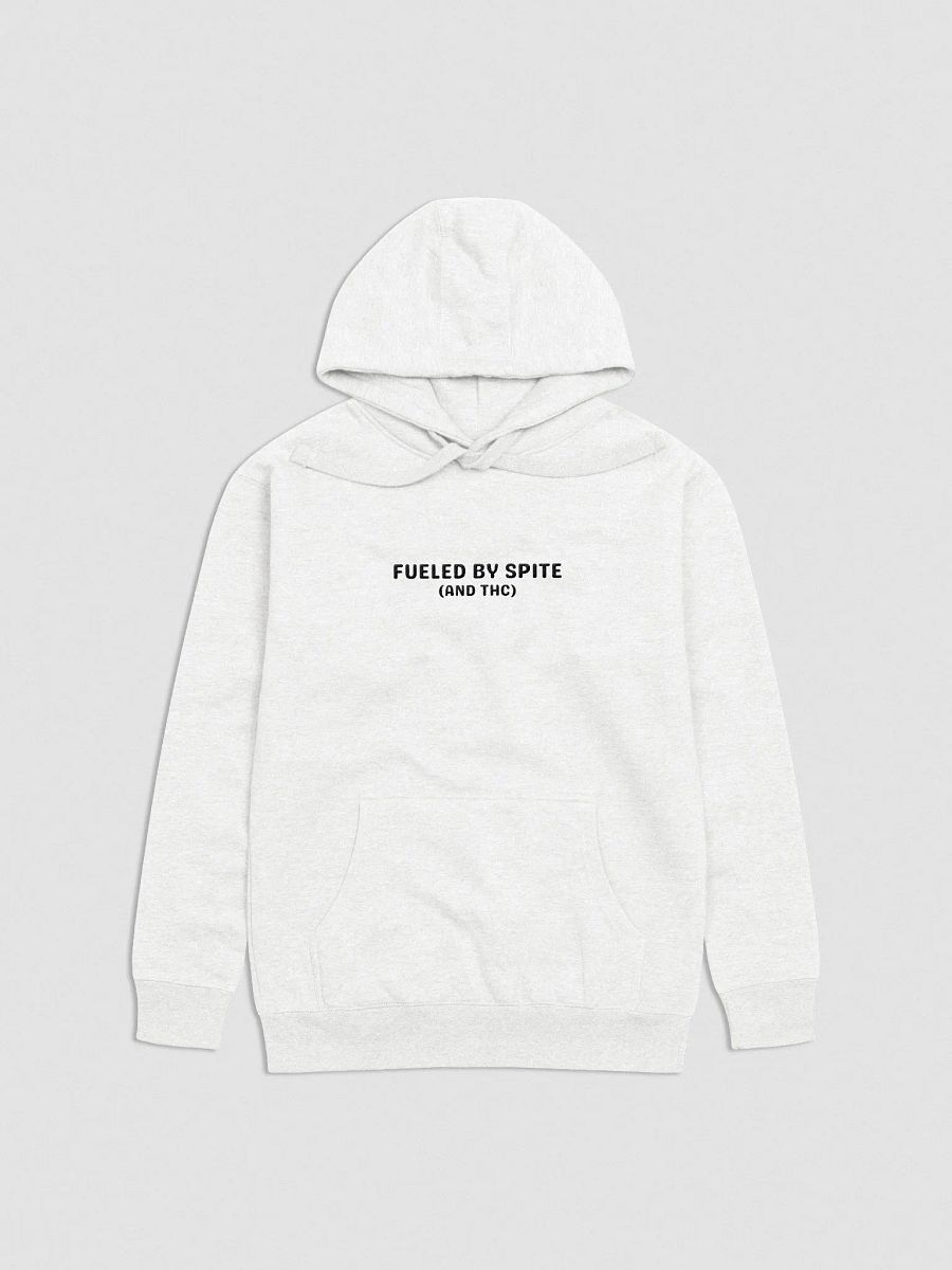 FUELED BY SPITE (black thread) embroidered heavyweight hoodie product image (9)