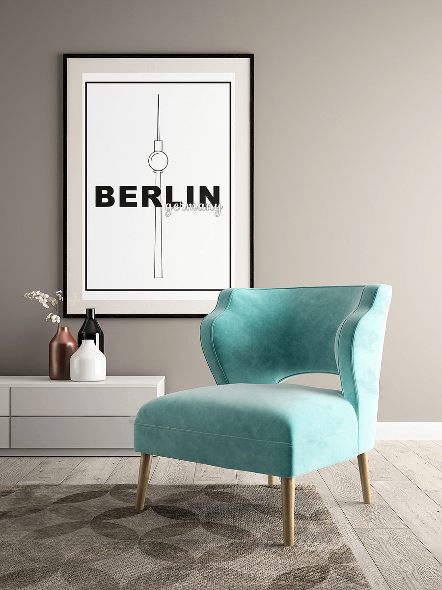 Berlin TV Tower Minimalist Poster, Iconic German Landmark Art, Black and White City Line Drawing, Urban Chic Wall Decor, Travel Gift product image (4)