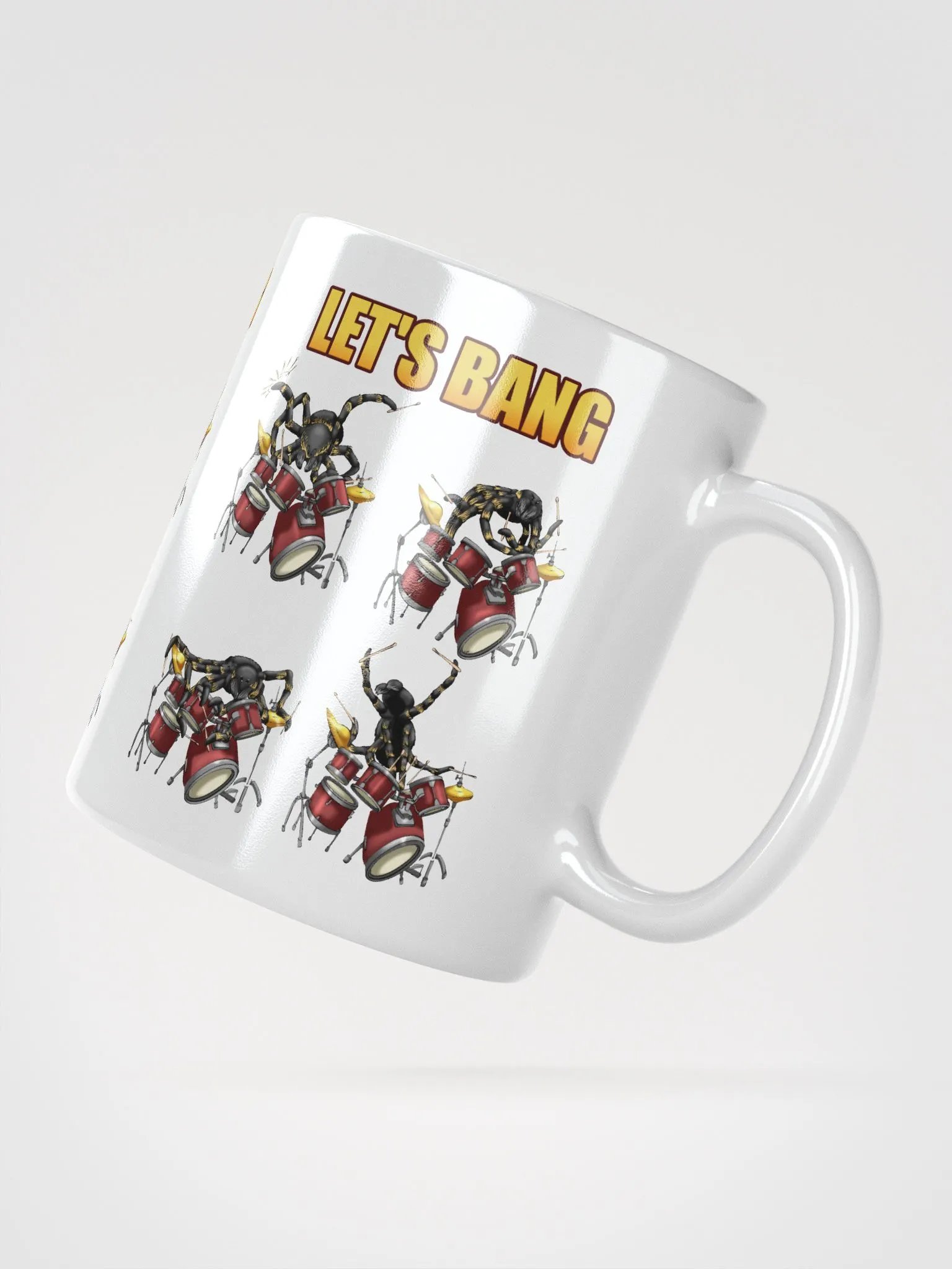 Tarantula Drumming (With Text) - Mug product image (2)