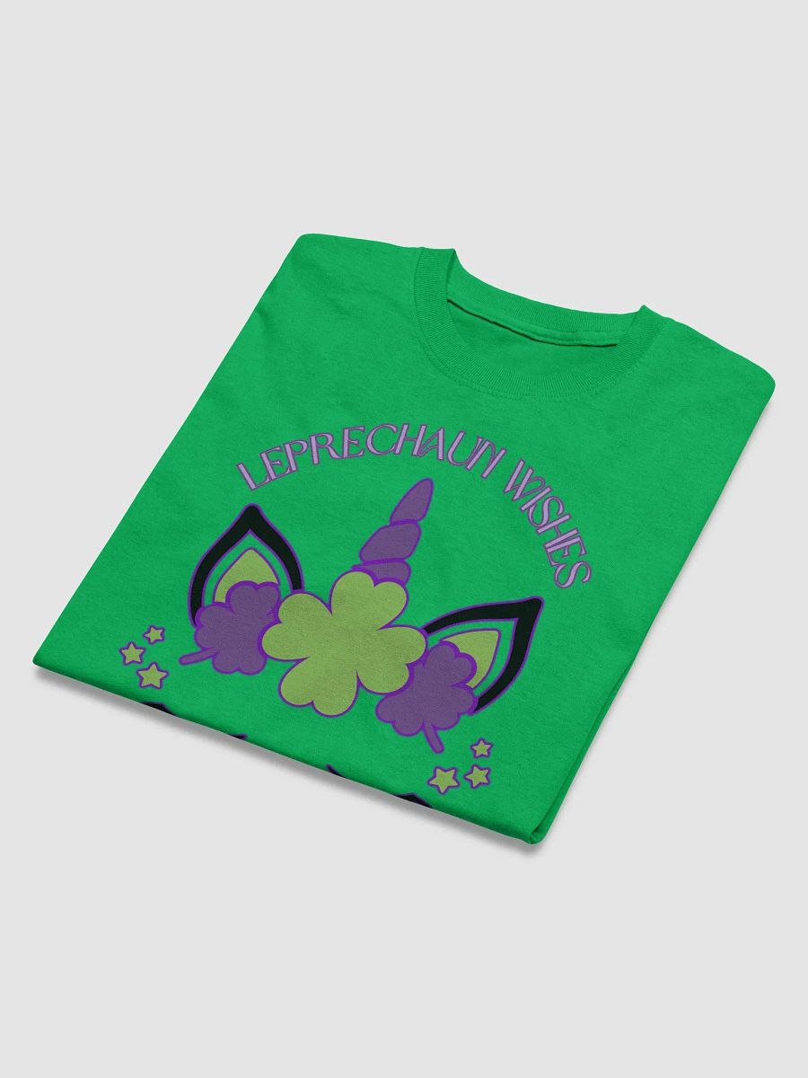 Leprechaun Wishes & Unicorn Kisses Heavyweight Tee. product image (4)