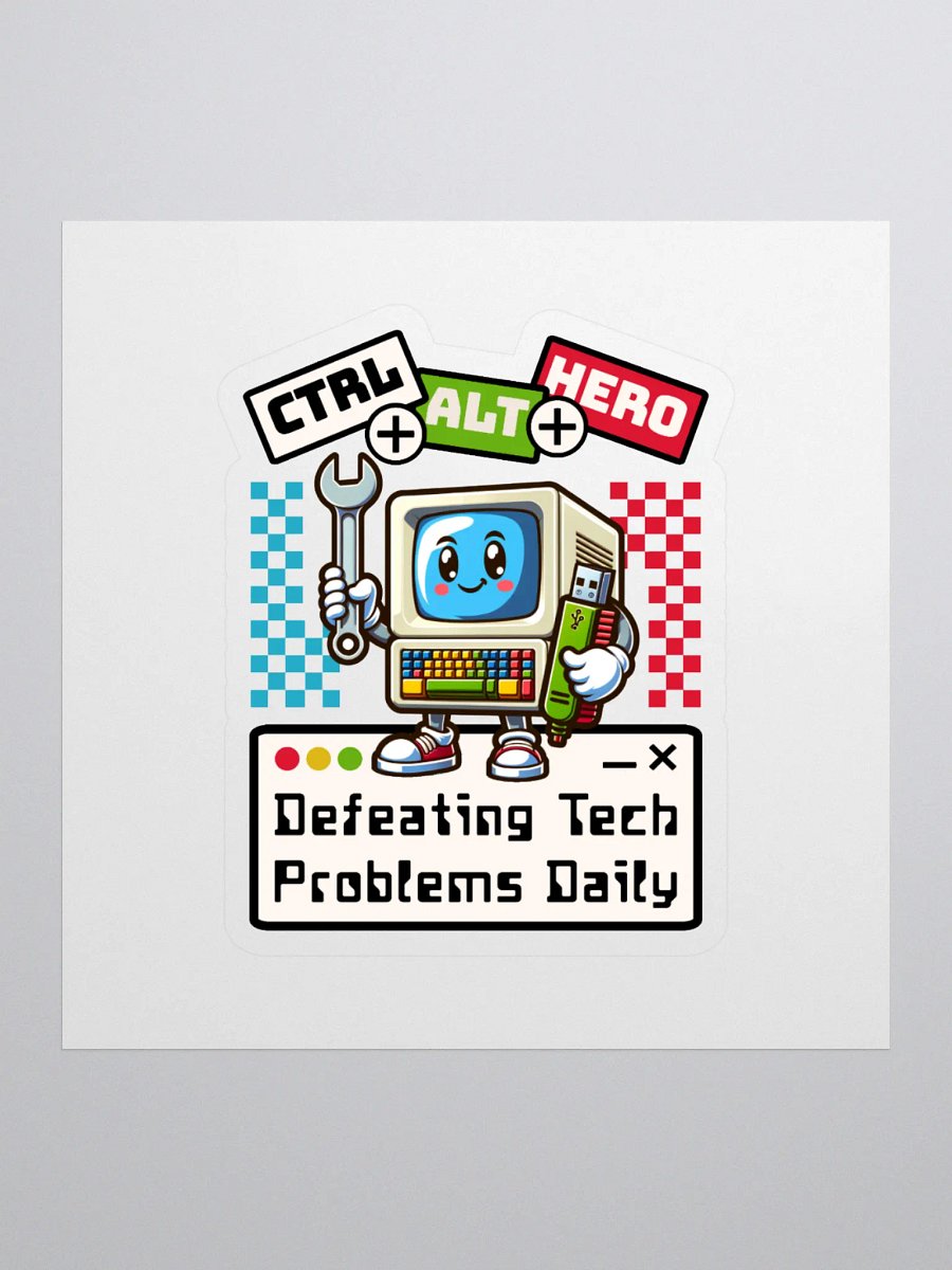 Tech-Trouble Hero Sticker Set product image (1)