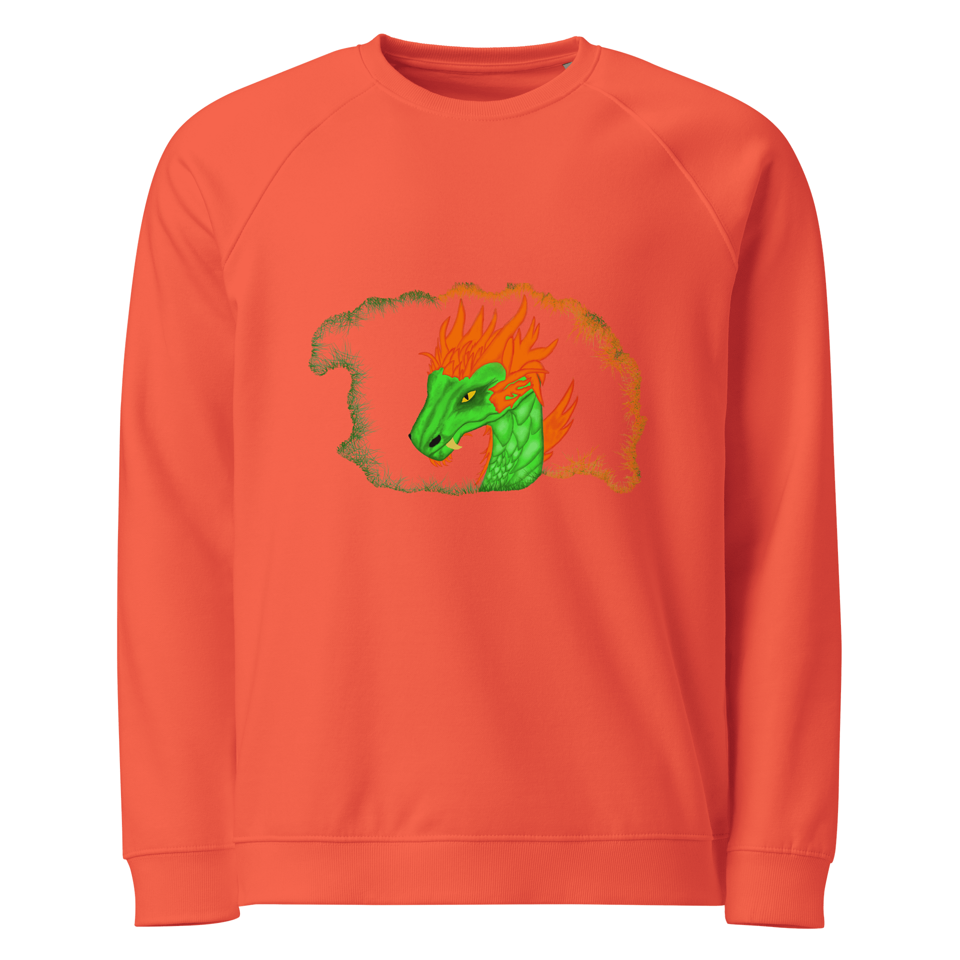 Dragonfire Unisex Organic Raglan Sweatshirt product image (1)