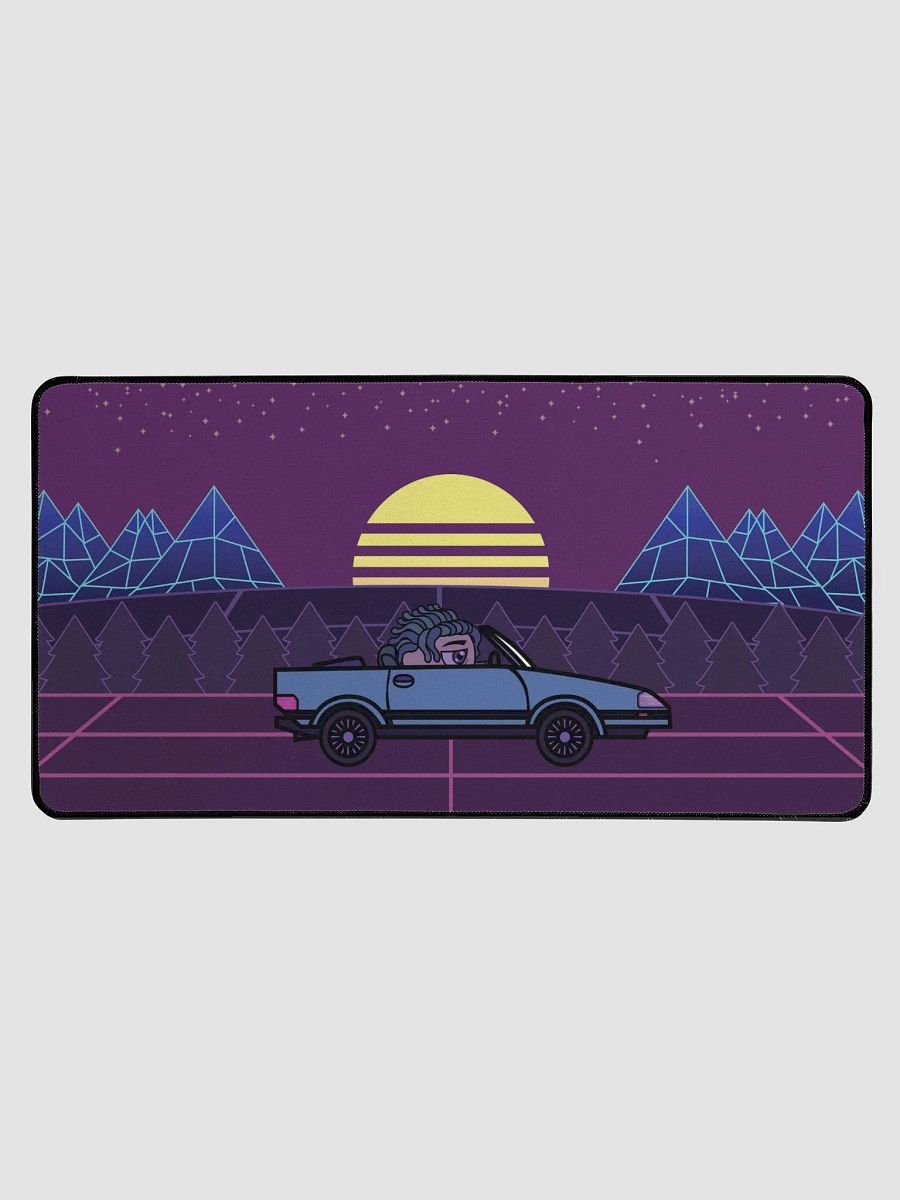 Synth ride deskmat 15.5" x 31.5" product image (1)