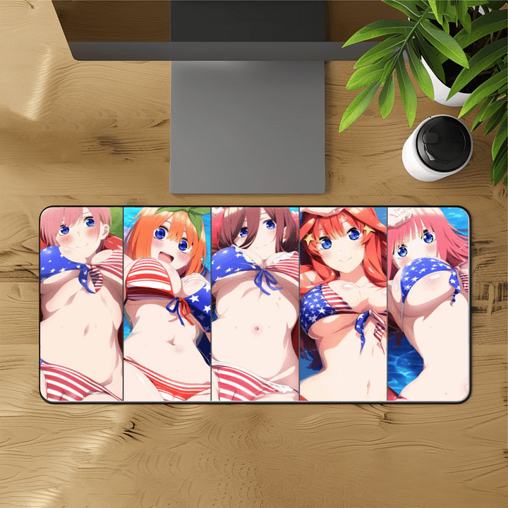 Quintessential Quintuplets Beach Day Deskmat - 23x12 Inch Mousepad product image (1)