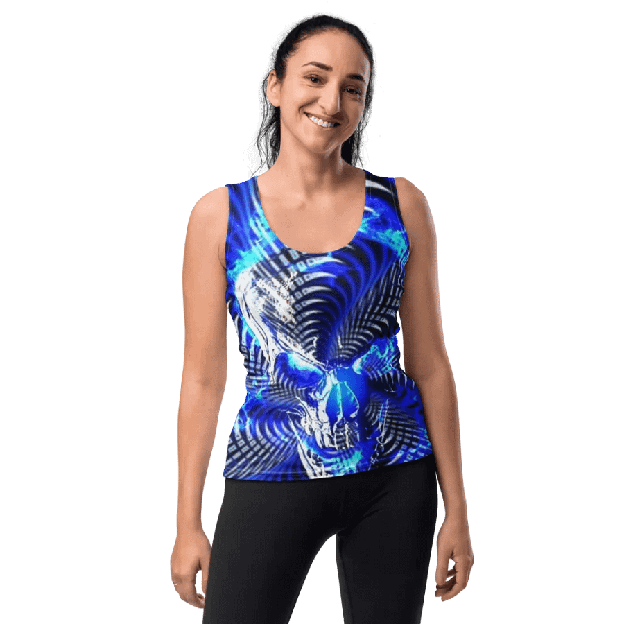 Neon Skull Symmetry Women's Tank Top product image (10)
