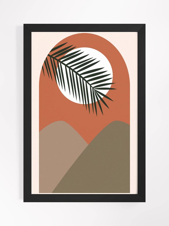 Serene Silhouette: Framed Landscape Art product image (1)