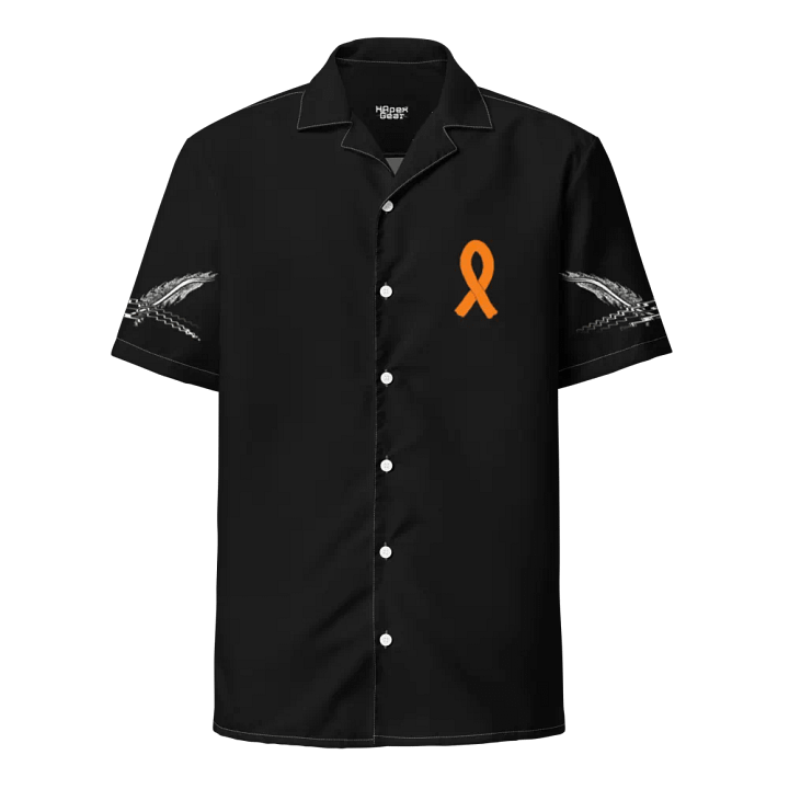 White HApex Gear White Logo Cancer Awareness Orange Ribbon. Black Hawaiian Shirt product image (1)