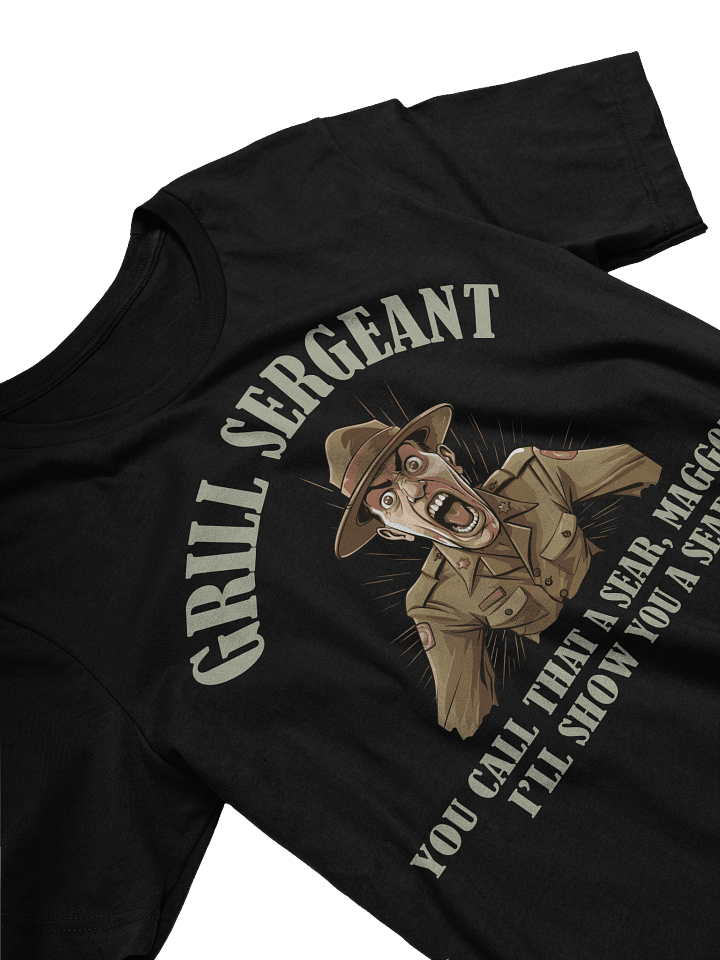 Grill Sergeant Funny Military Grilling Bella Canvas Tee product image (2)