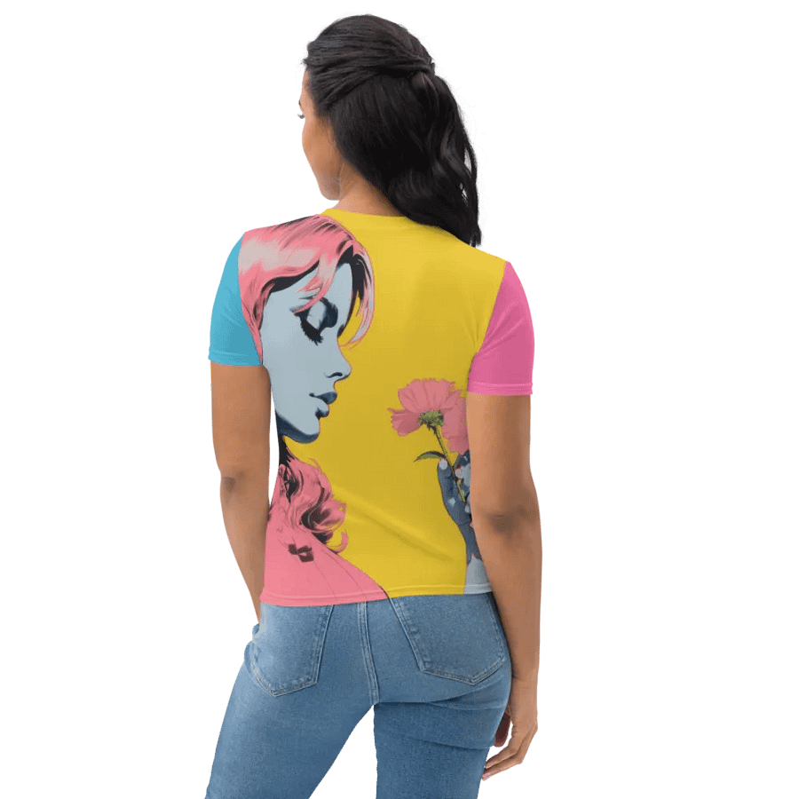Pink Blooms Women's All-Over Print T-Shirt product image (9)