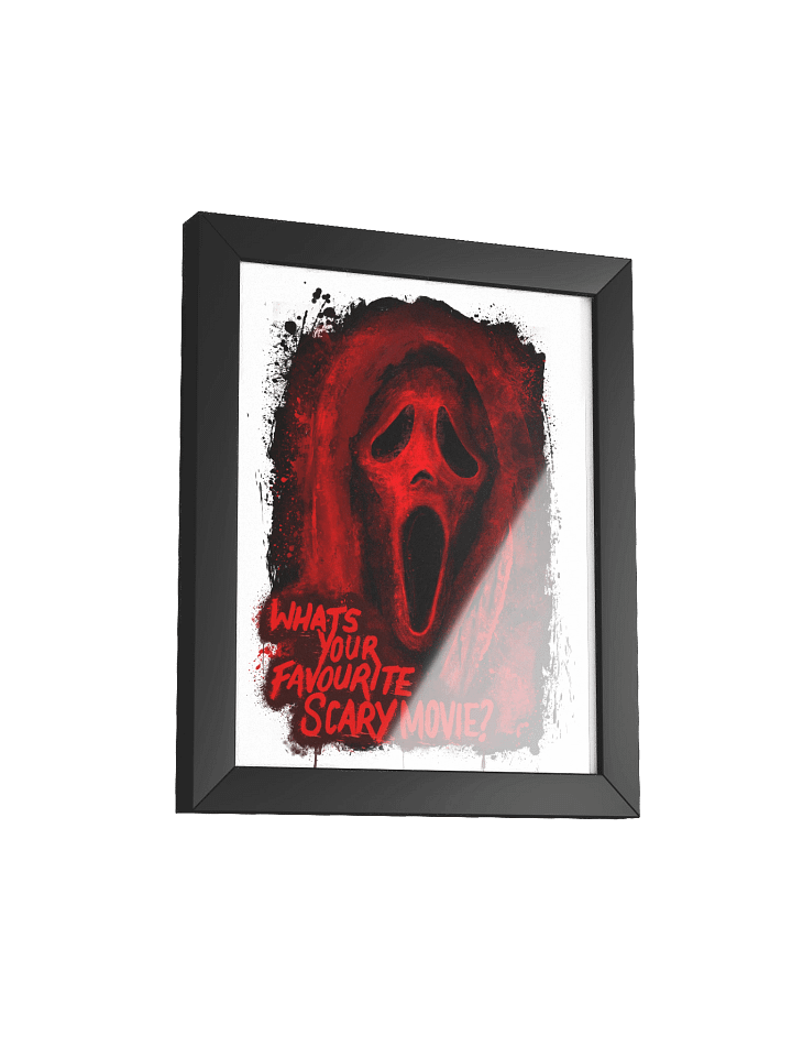 WHITE BLK Framed Ghost Face Print (Red) product image (2)