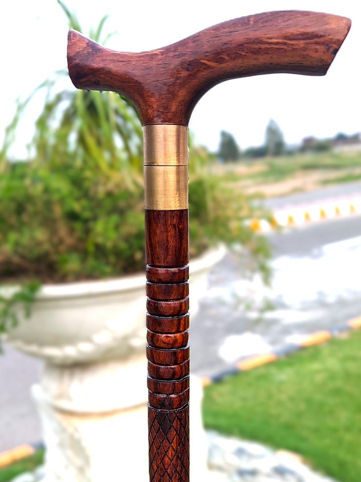 Premium Wooden Walking Stick & cane with Hidden Knife Handle product image (1)