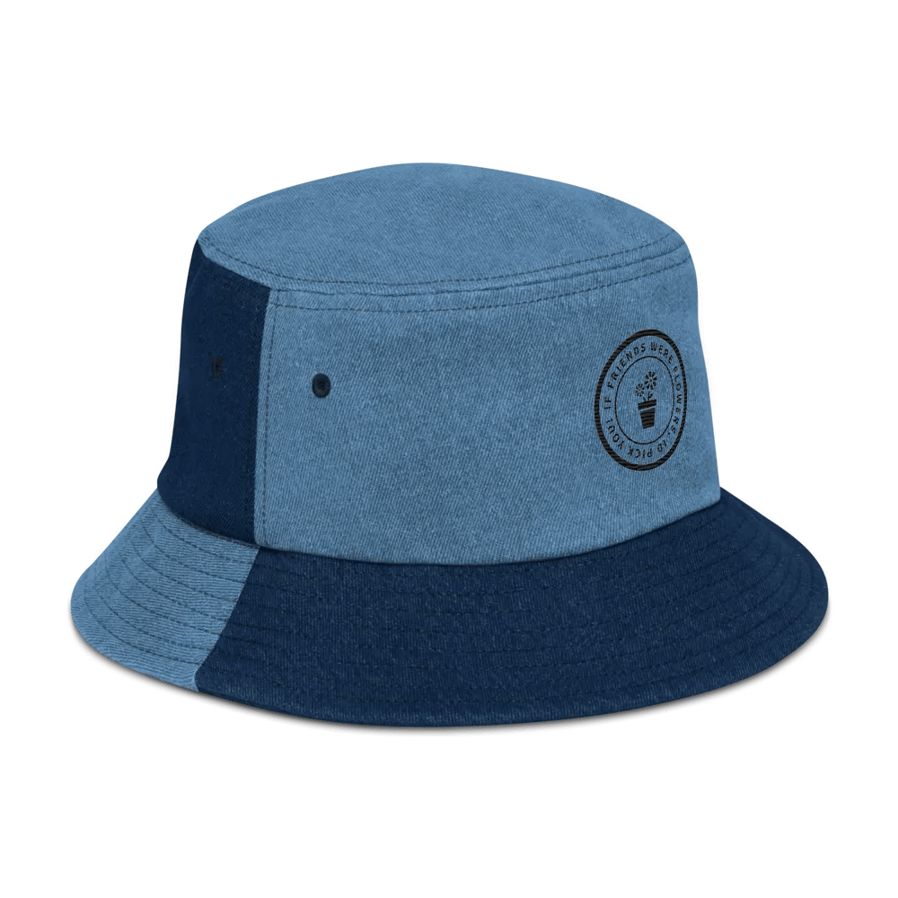 If Friends Were Flowers Bucket Hat 2 Tone Blue (Black Text) product image (3)