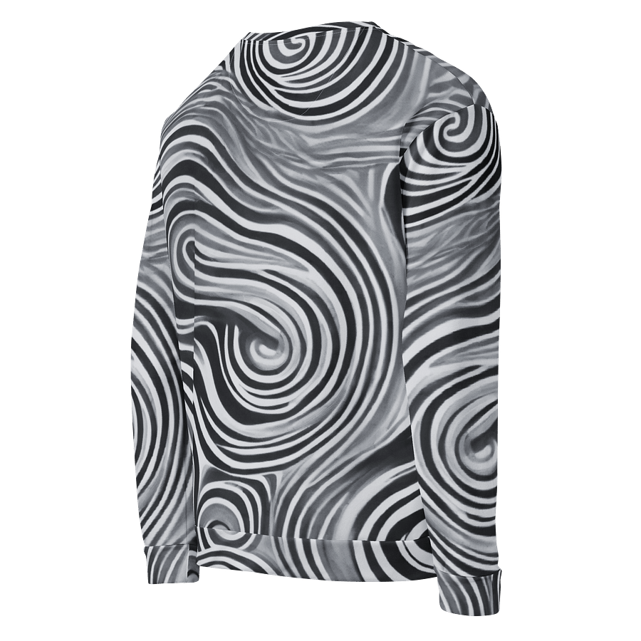 Funky Black and White Noir Liquid Tie-Dye Sweatshirt product image (5)