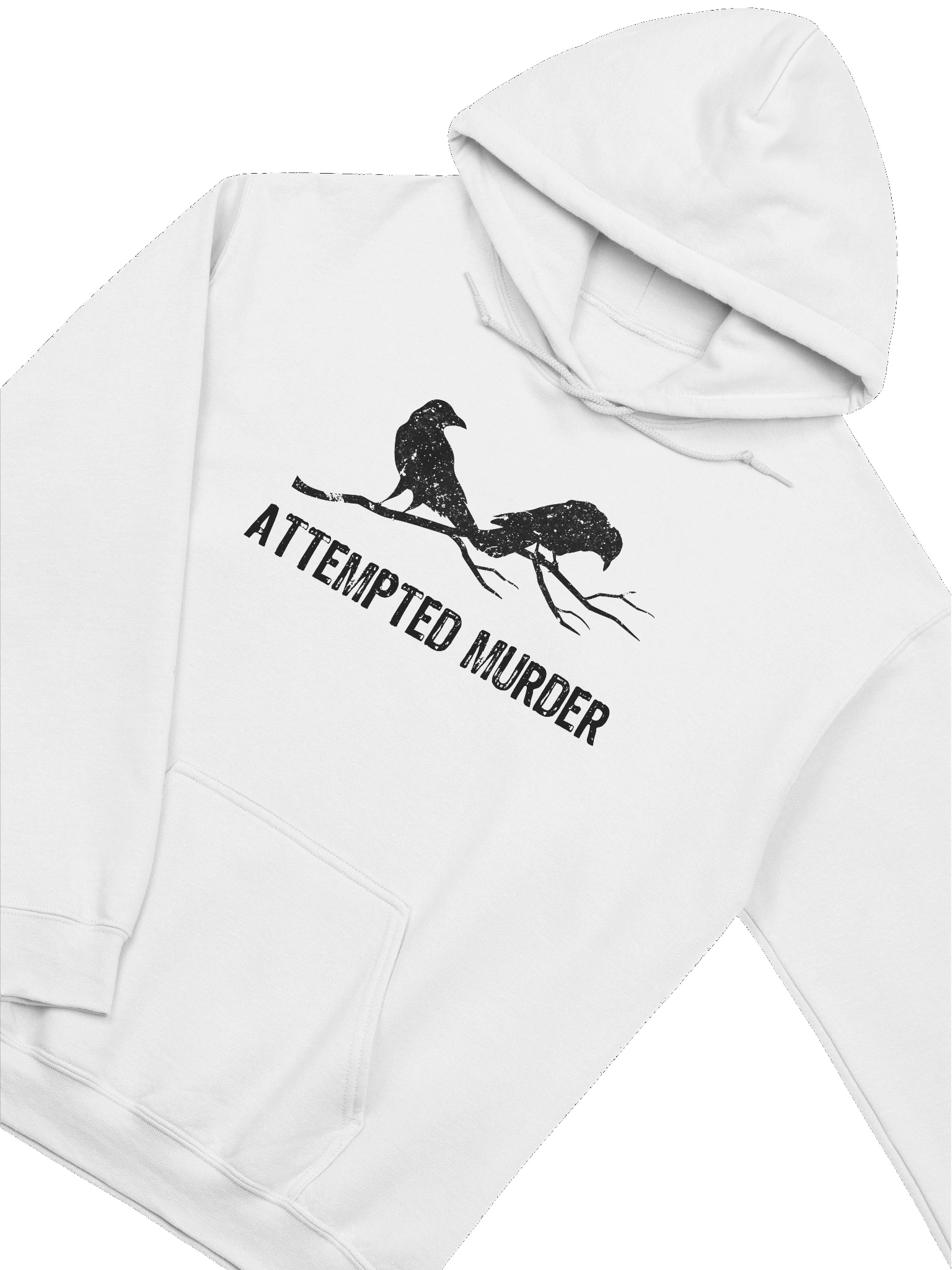 Attempted Murder Two Crows Funny Bird Pun Meme Hoodie 1WH1 product image (3)