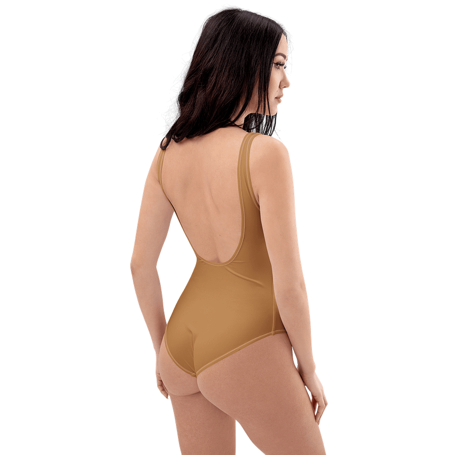 Mojave Desert Brown Solid Color Retro Inspired Women's One Piece Swimsuit product image (8)