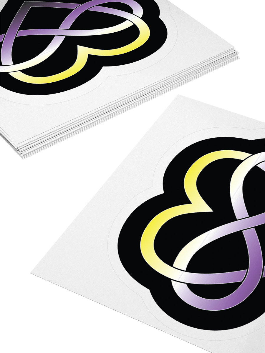 Non-binary Pride Gradient Polyamory Infinity Heart Sticker product image (10)