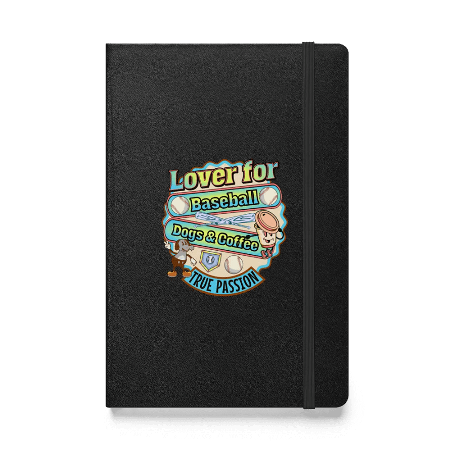Lover For Baseball Dogs And Coffee Playful Passion Hardcover Journal product image (1)