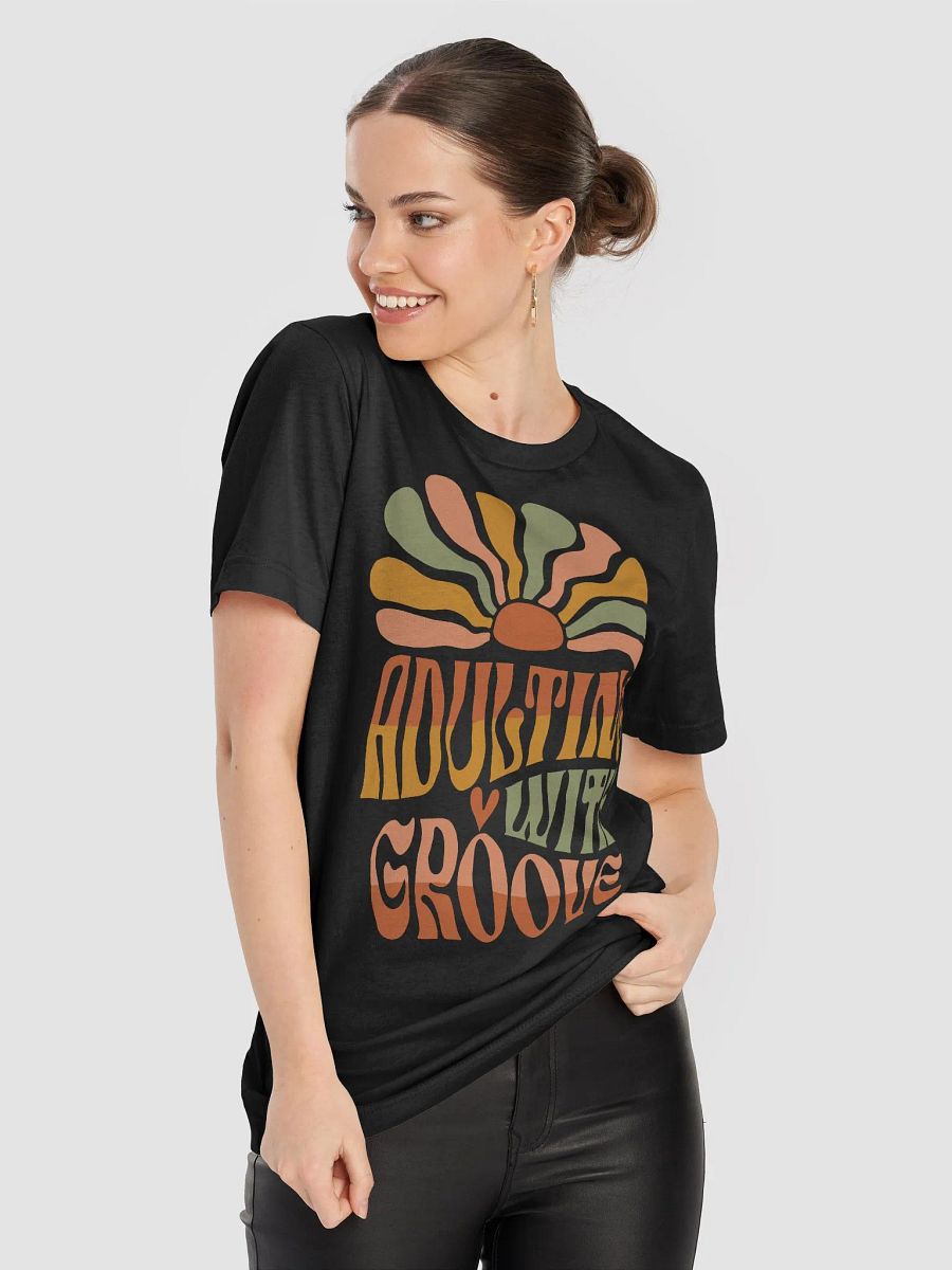 Adulting with Groove retro groovy T-shirt product image (76)