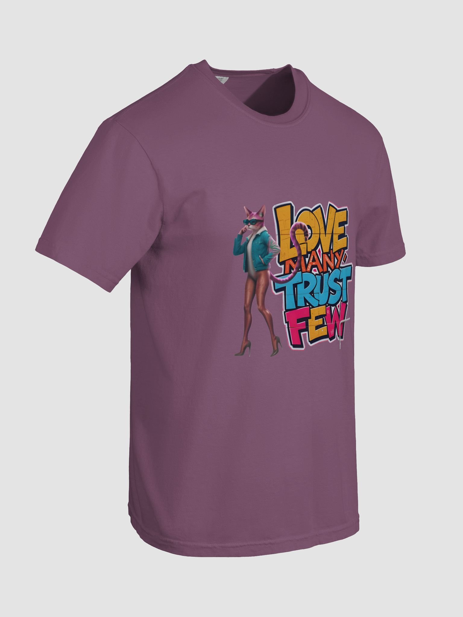 Love Many Trust Few Cat Graphic T-Shirt product image (77)