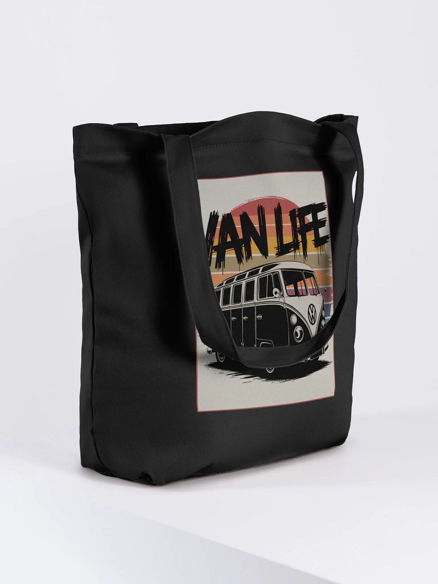 Black "VAN LIFE" Organic Tote Bag product image (4)