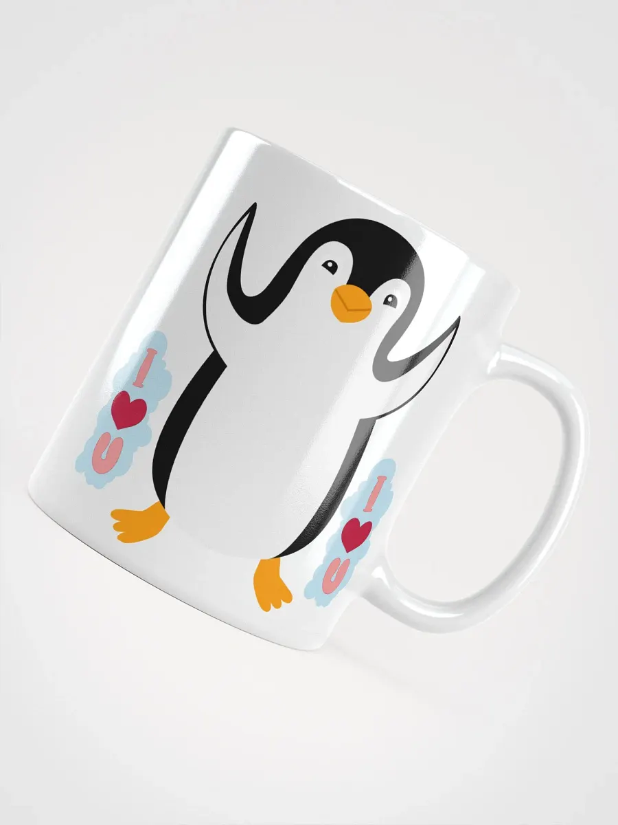 White Glossy Mug Pengiun product image (4)