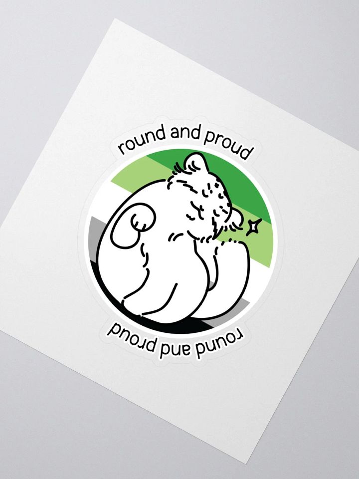 Round and Proud Manul Aromantic Version - Sticker product image (5)