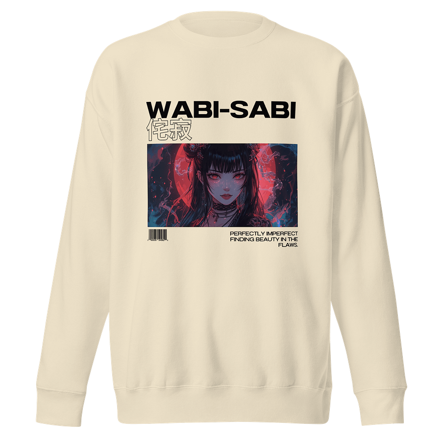 Japanese Zen Sweatshirt – “Perfectly Imperfect” Cozy Minimalist Pullover Light product image (1)