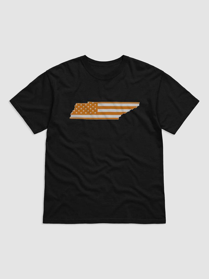 Orange American Flag Tennessee State Tee product image (1)