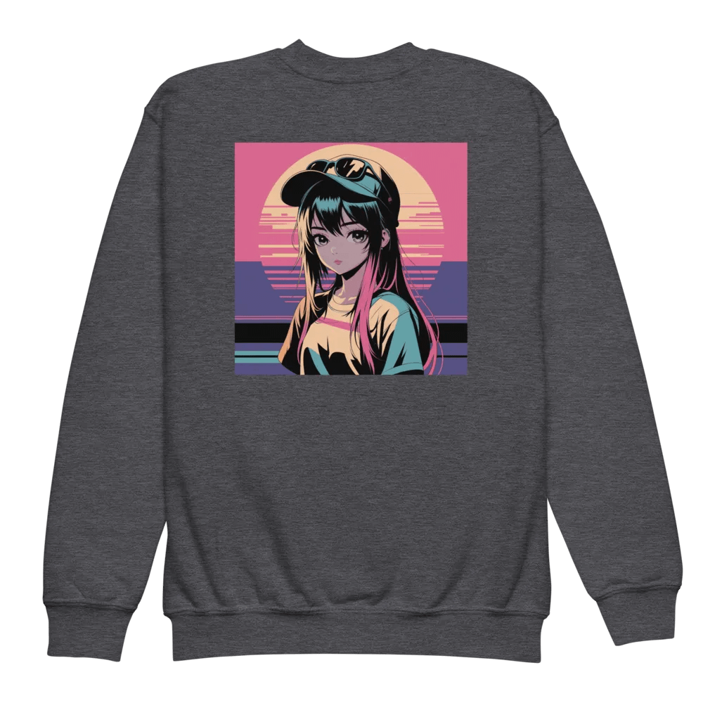 Printed on the back Anime Rainbow hair Sweatshirt product image (1)