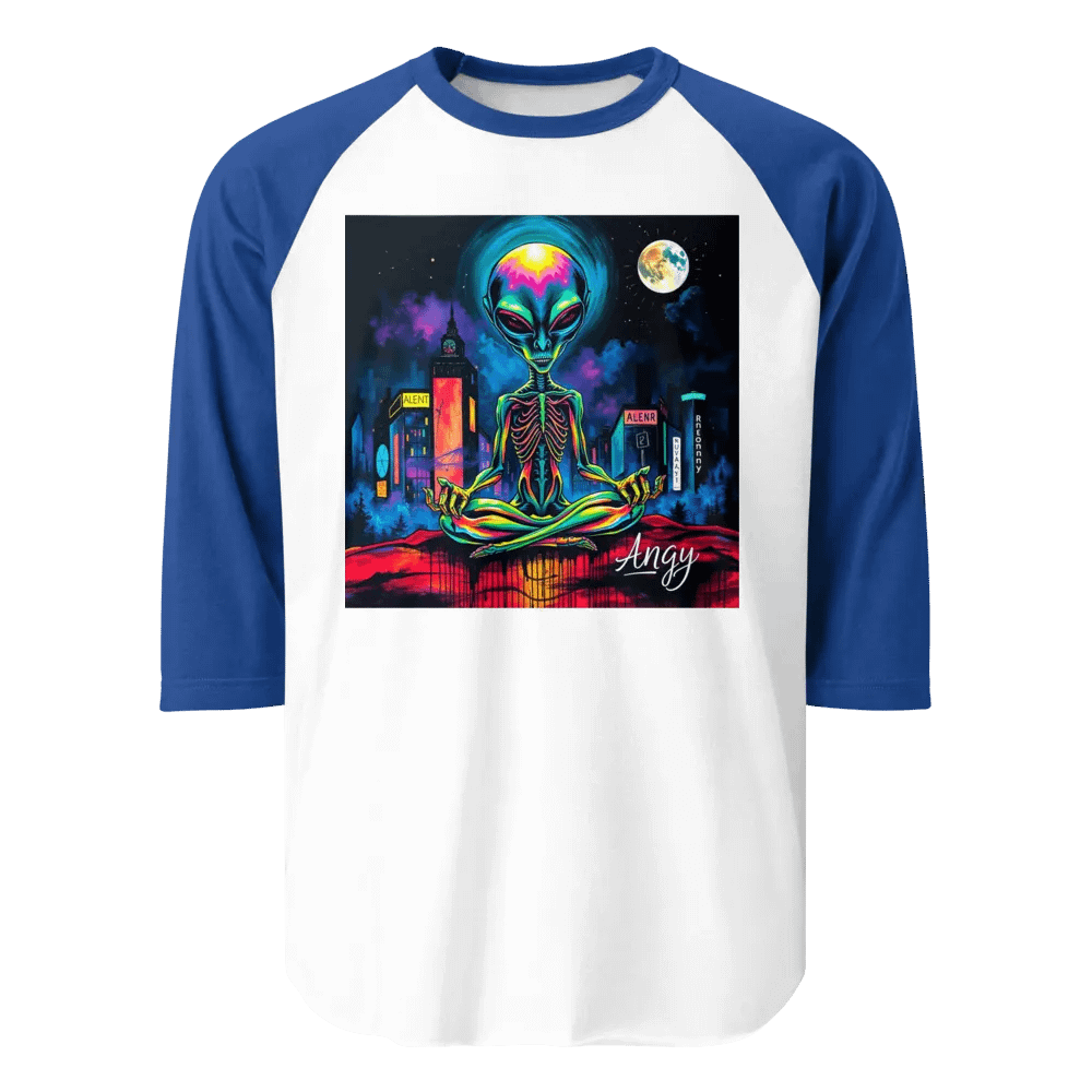 Neon Zen Alien Raglan Tee product image (1)