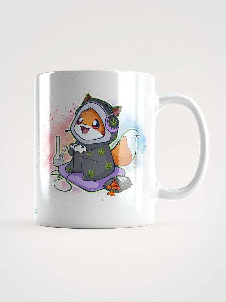Tots the Fox is High on Gaming White Mug 🦊🌿 product image (1)