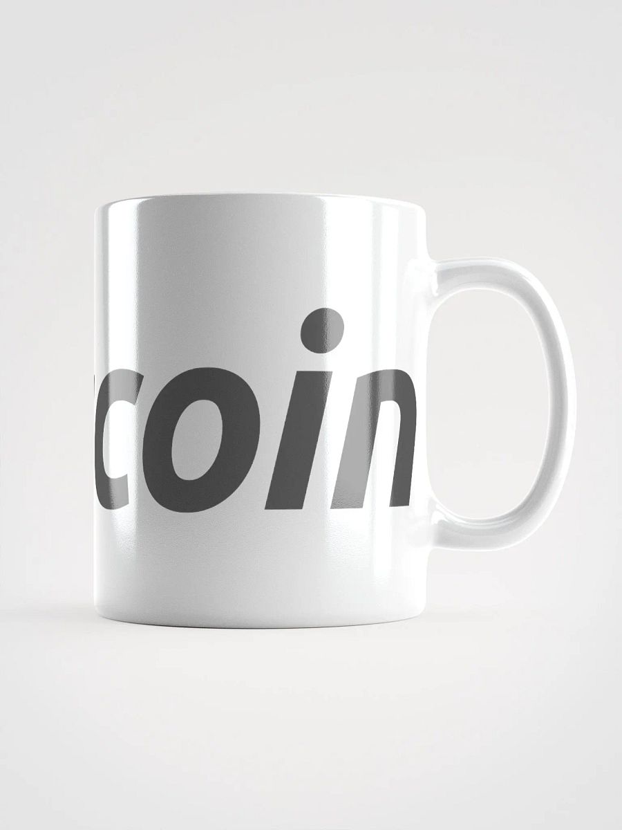 Bitcoin Logo White Glossy Mug product image (3)