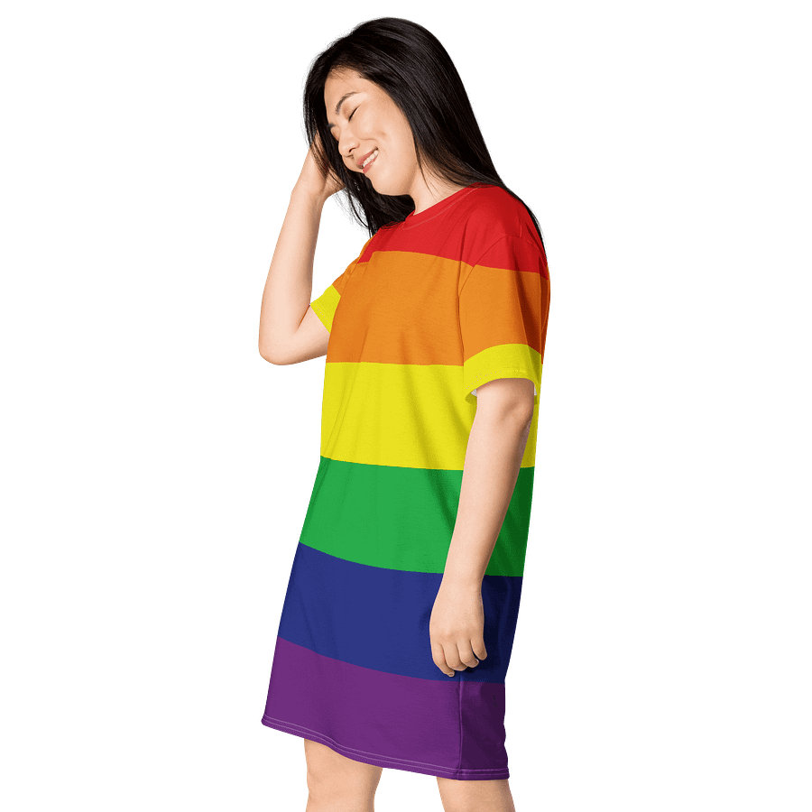 Rainbow Pride Flag T-shirt Dress product image (3)