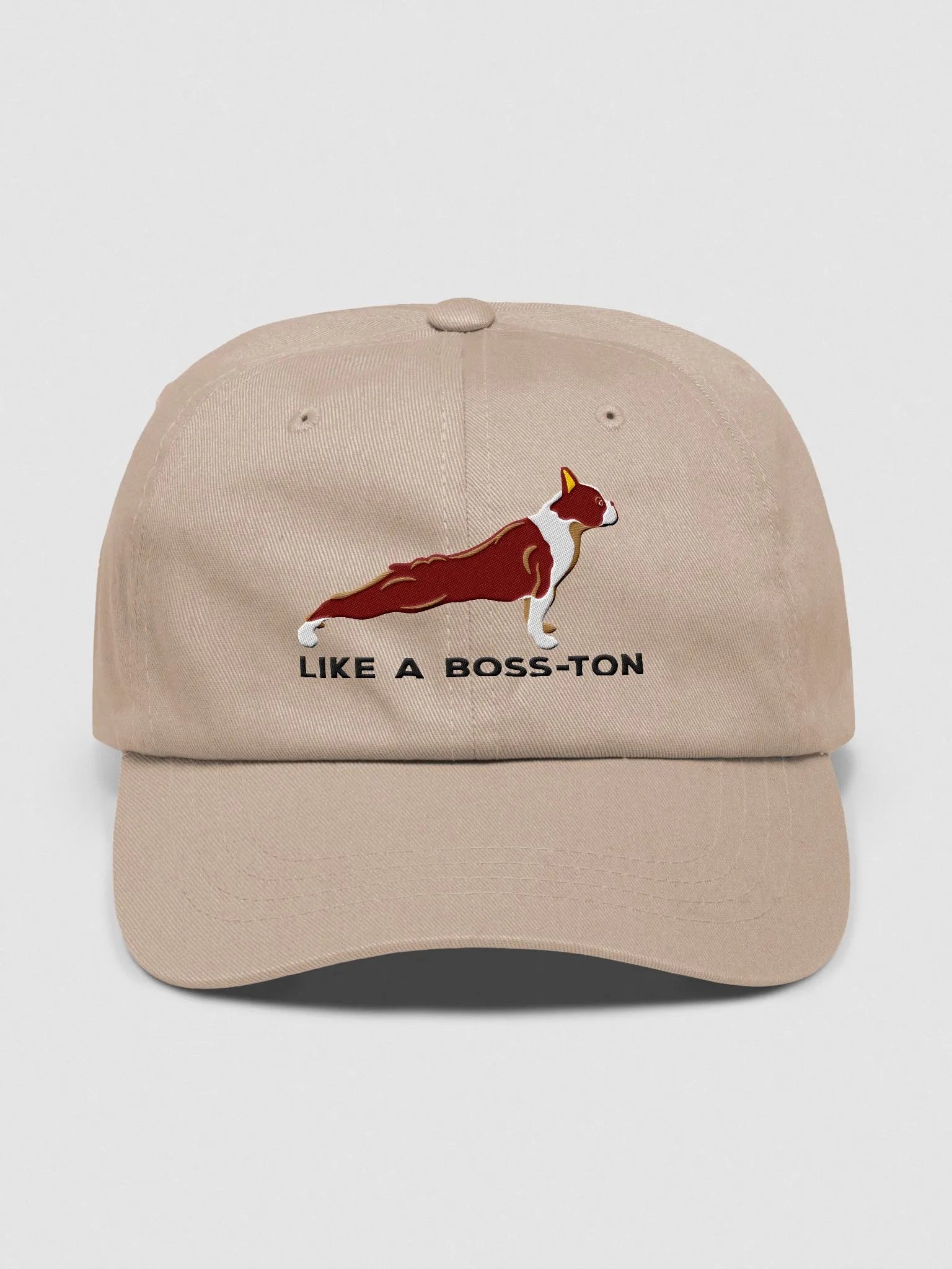 Like a Boss-Ton Classic Dad Hat(Embroidered) of a Boston Terrier(Brown) product image (33)