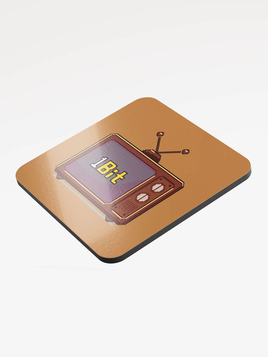 1Bit Pixel Art Glossed Cork Coaster (limited copper edition) product image (3)