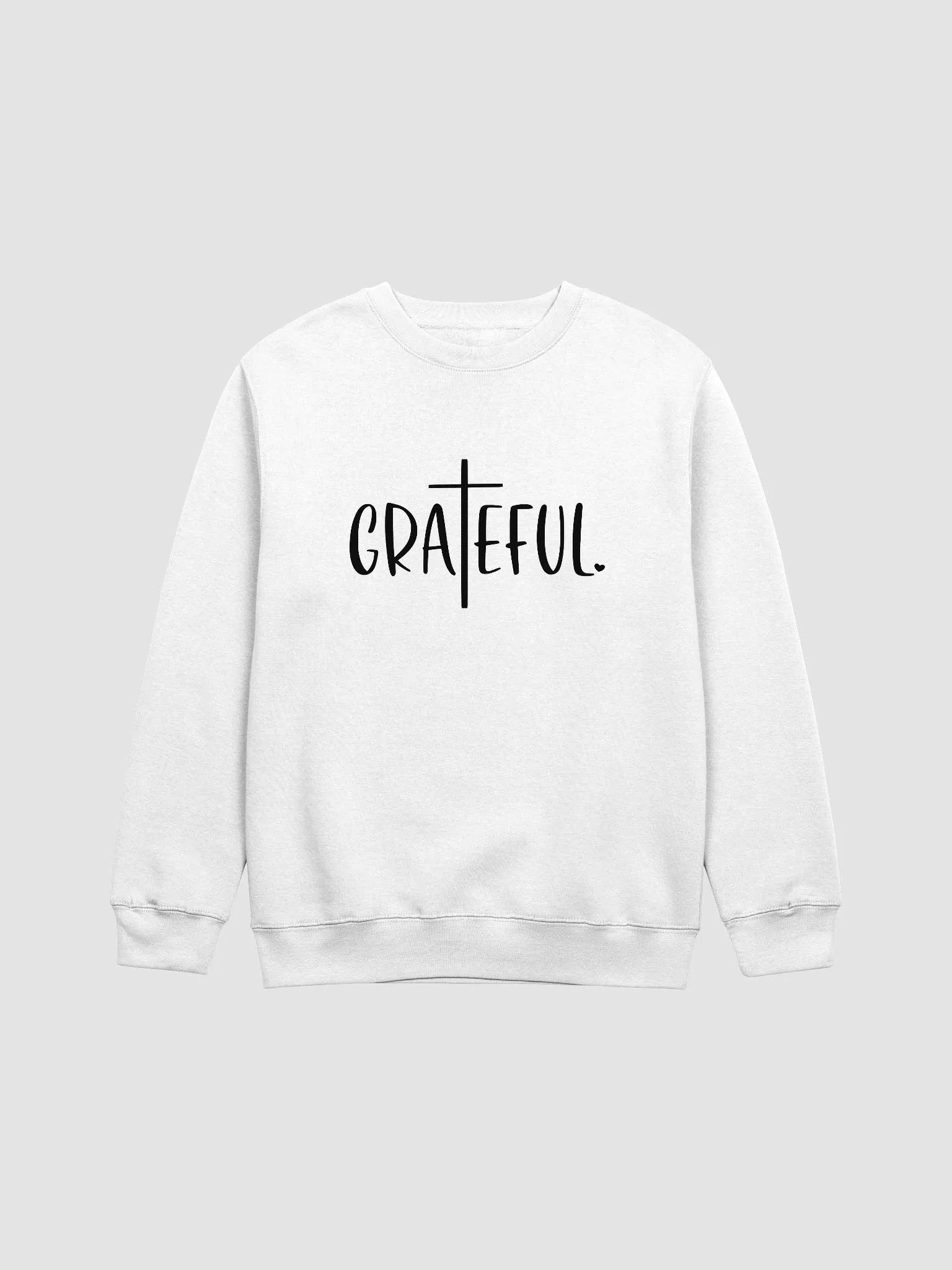 Grateful Vibes White High End Relaxed Heavyweight Sweatshirt product image (1)