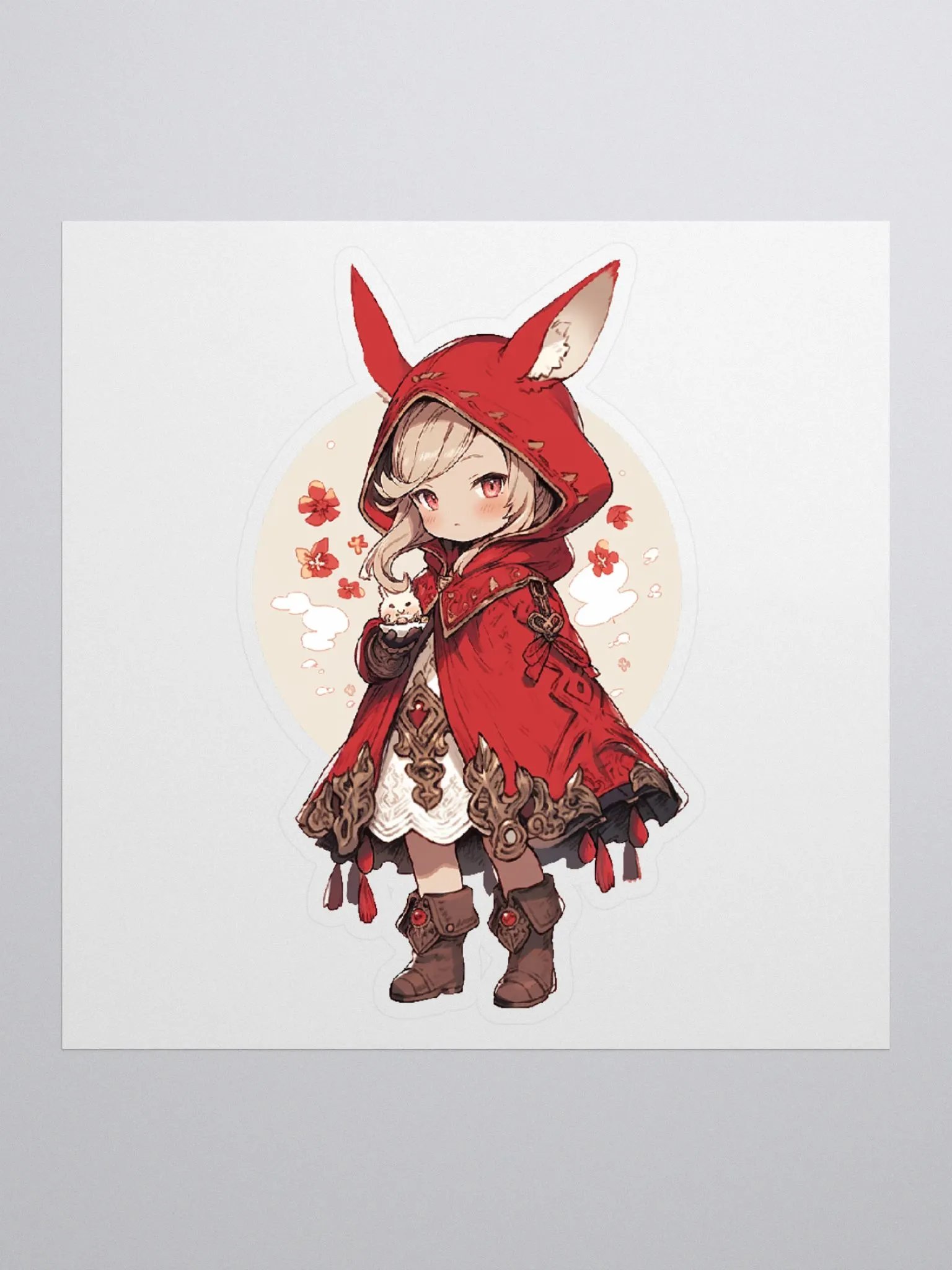 Cute Viera Red Mage Chibi Sticker product image (1)
