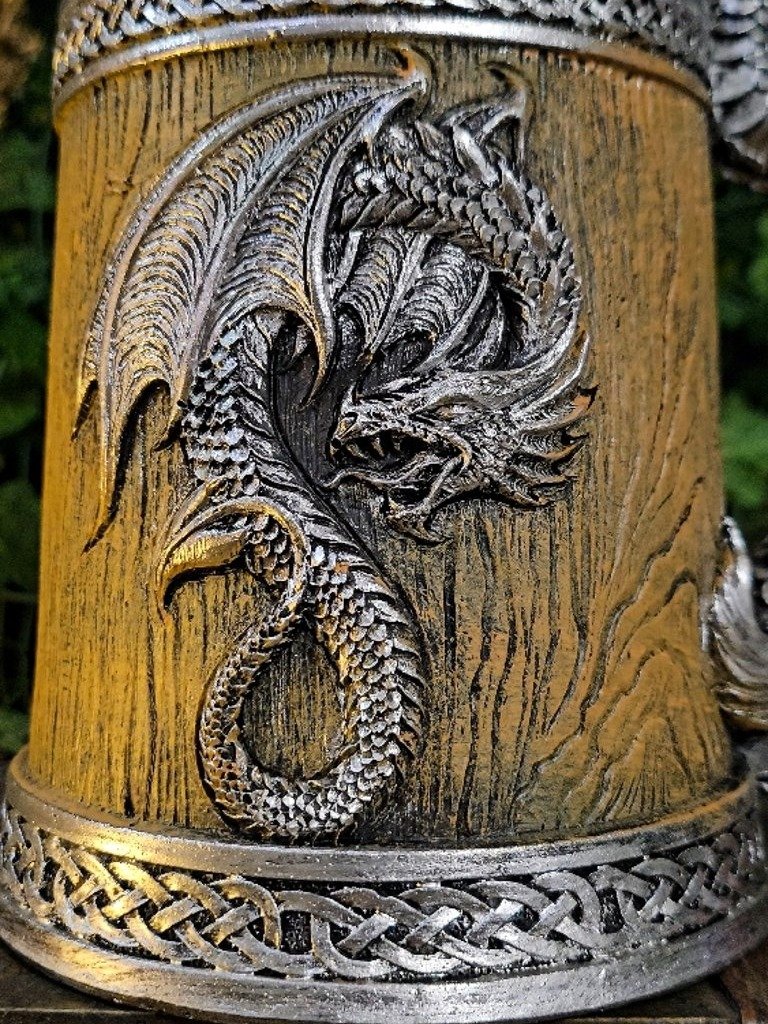 The Armored Kingdom Sandstone Brown Battleborn Dragon Mug product image (2)
