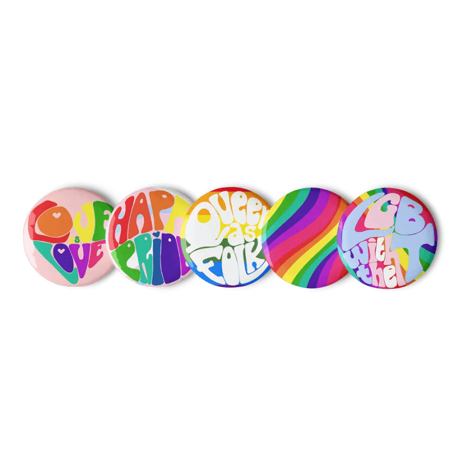 Rainbow Pride pin badge set product image (3)