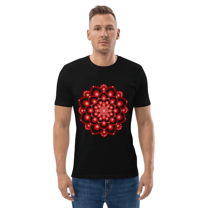 Red Dot Mandala Organic T-Shirt product image (2)